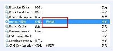 Win10电脑提示Bonjour服务已被禁用怎么