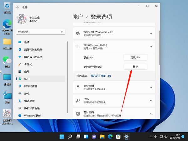 Win11怎么关闭pin登录