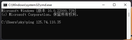 Win11网络地址ping测试