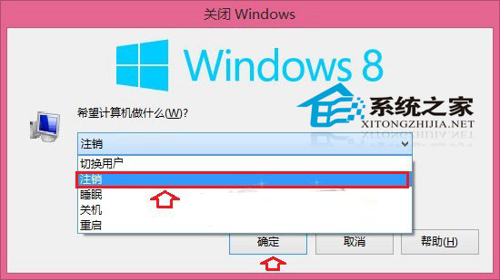  Win8/Win8.1注销选项在哪里？