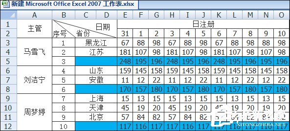 Excel表格中画斜线