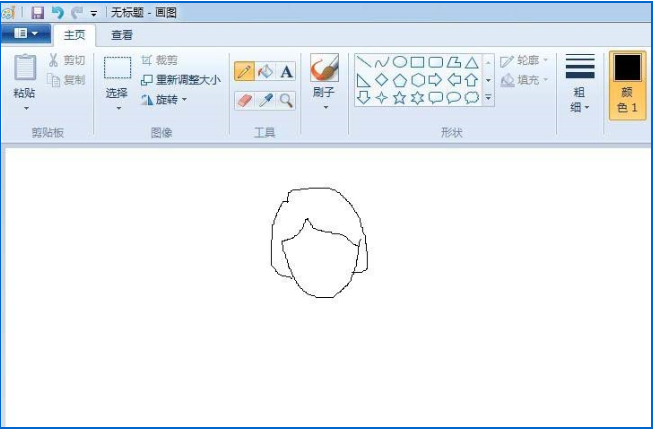 XP画图工具画简笔画人物的方法